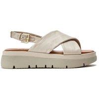 Moda In Pelle Women's 'Nettina' Leather Flatforms in Off-White | Size: 7