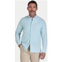 Raging Bull Men's Long Sleeve Stanford Stripe Oxford Shirt in Aqua | Size: 6XL