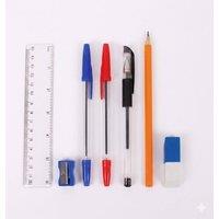 DECORE4U LTD 7 Pcs Stationery Set Pencil Eraser Sharpener Ruler School Kit Pack