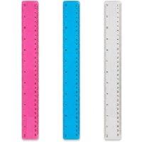 SHEDS AND FENCE LTD Flexible 12 Inch Bendy Ruler Multicolour School Office Measuring Tool