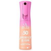 2bTanned SPF50 Protect & Tan Flairosol - Vanilla Bomb in Clear | Size: 100ml