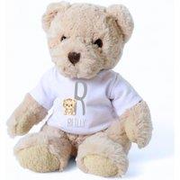 Aye Do Gifts Personalised Luxury Teddy Bear with Little Tiger Name T-Shirt in Beige