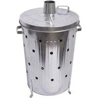 Trendi 90L Galvanized Metal Garden Incinerator in Silver