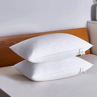 VOGREX 2x Hotel Quality Side Sleeper Bounce Back Bed Pillow Quick Rebound in White