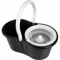 VOGREX Mop Bucket Set Floor Magic Microfiber Rotating Dry Heads with in Black