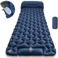 NESTLUNE Camping Mattress Portable Outdoor Sleeping Air Bed Mat in Dark Blue