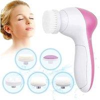 Kelvenix 5 in 1 Electric Facial Cleaner Wash Face Brusher in Pink | Size: 100g