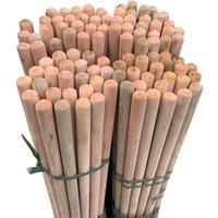 FLAVORA 5 Pack Long Wooden Handle for Broom Mop Shovel 4Ft 120cm Yard in Brown | Size: 100 cm x 80 cm
