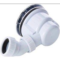 FLAVORA 90mm Fast Flow Shower Waste Trap Easy Clean Chrome for Tray Enclosure in White | Size: 1000mm 15000mm