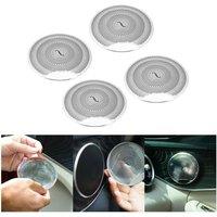 SPETLEK 4PCS Car Door Audio Speaker Cover in Silver