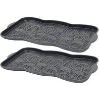 Kelvenix Plastic Shoe Tray 2x tray in Black | Size: Medium