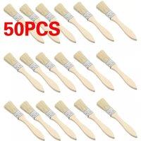 VOGREX 50xPaint Brushes Decorating Fence Artist Paint Brushes in Natural