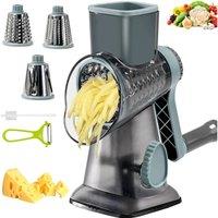 NESTLUNE Green 3 in 1 Rotary Dark Green Grater Vegetable & Cheese Shredder | Size: 100 cm x 100 cm