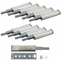 NESTLUNE 20X Push to Open Damper Buffer Door Cabinet Drawer Hinge Heavier Catch in Silver