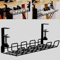 SPETLEK Under Desk Cable Tray Management in Black | Size: 0.6m2