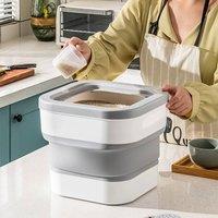 EONLION Kitchen Rice Dispenser Container Box Storage in Grey | Size: 100 cm x 100 cm