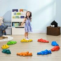 ZONEKIZ 9PCs Kids Stepping Stones with Anti-Slip Edge, Indoor & Outdoor