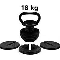 Kelvenix Adjustable Kettlebell Weight Set 18kg in Black | Size: 0-12 m