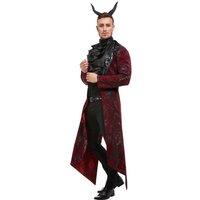Smiffys Men's Deluxe Devil Costume Set in Red | Size: Large