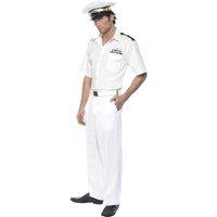 TOP GUN Men's Captain Costume Set in White | Size: Medium
