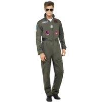 TOP GUN Men's Deluxe Costume Costume Set in Green | Size: XL