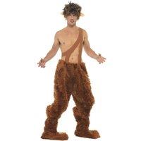 Smiffys Men's Pan Costume Set in Brown | Size: Medium