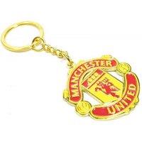 Manchester United FC Official Football Crest Keyring in Red
