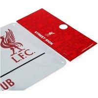 Liverpool FC Official Football Metal Street Sign in Off-White