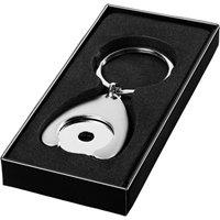 Bullet Trolley Coin Holder Key Chain in Silver