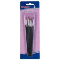 SupaDec Artist Brush Set (Pack of 6) in Black