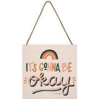 Cat Coquillette Its Gonna Be Okay Wooden Plaque in Light Pink