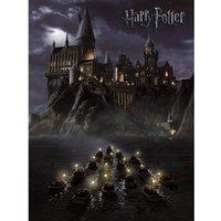 Harry Potter Hogwarts Canvas Print in Grey