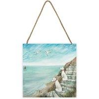 Joe Ramm Calm Wooden Plaque in Light Blue