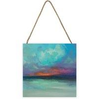 Scott Naismith Hebridean Tranquility Wooden Plaque in Turquoise