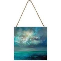 Scott Naismith Isle Of Skye Emerges Wooden Plaque in Blue