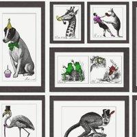 Holden Dcor Mad Dogs Animals Wallpaper in Black