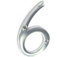 Securit 6 Chrome Door Number in Silver