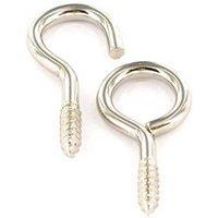 Securit Nickel Plated Curtain Wire Hooks & Eyes (Pack of 12) in Silver