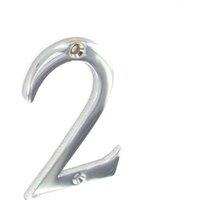 Securit 2 Chrome Door Number in Silver