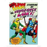 Marvel Vengenance Of Loki Comic Print in Blue