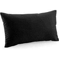 Westford Mill Cotton Canvas Square Cushion Cover in Black | Size: 40 cm x 40 cm