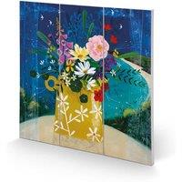 Julia Crossland Summer Posy Square Wood Plaque