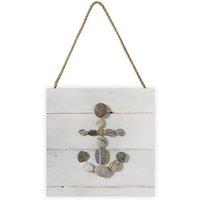 Ian Winstanley Wooden Anchor Plaque in Off-White