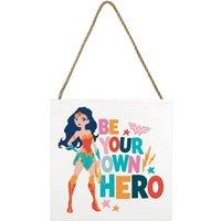 Wonder Woman Be Your Own Hero Wooden Block