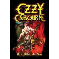 Ozzy Osbourne The Ultimate Sin Textile Poster in Black