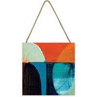 Joanne Last Abstract 6 Wooden Block in Orange