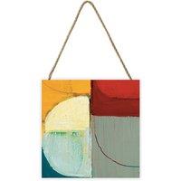Joanne Last Abstract 7 Wooden Block in Red
