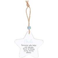 Something Different Uncle Star Hanging Sentiment Sign in White