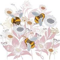 Summer Thornton Woodland Nature Bees Print in Off-White