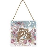 Summer Thornton Woodland Nature Owl Wooden Block in Fawn